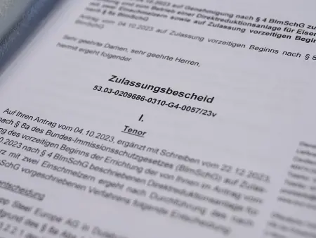 Zulassungsbescheid zum vorzeitigen Baubeginn erhalten